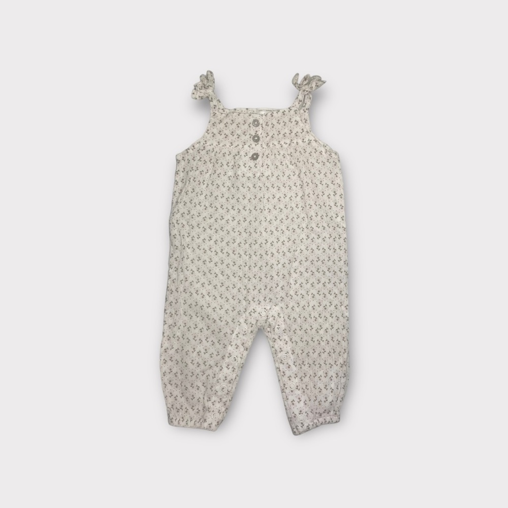 Carter’s Pink & Brown Floral Pattern Gauze Romper